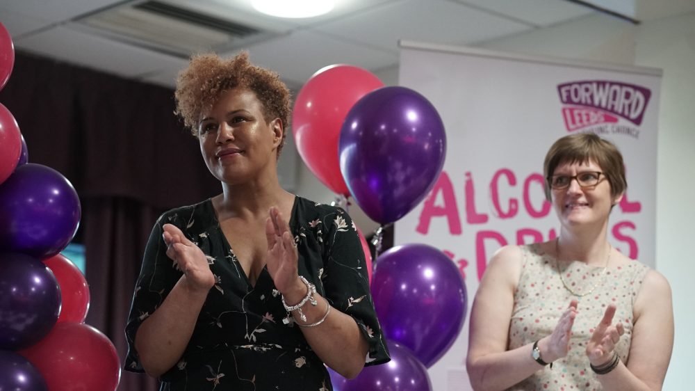 JoJo and Anna Headley applauding